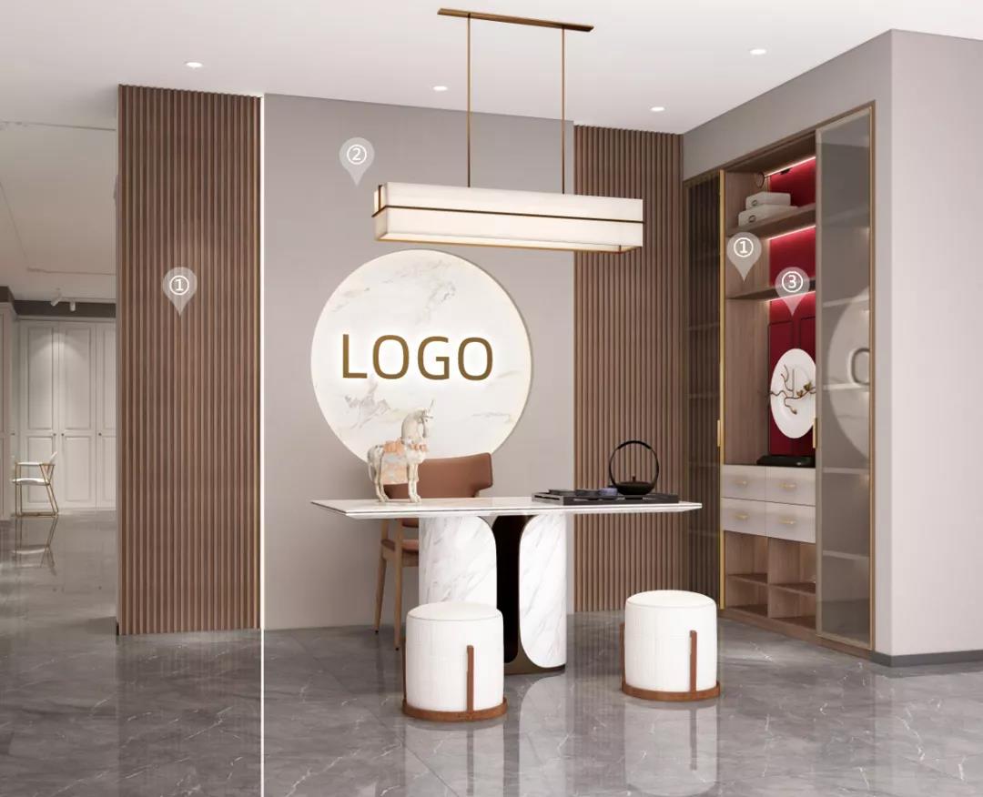 華洲木業(yè)︱湖北當陽戰(zhàn)略合作商 348㎡ 展廳空間設(shè)計案例(圖8)